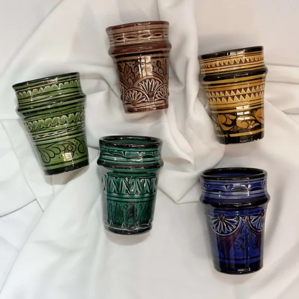 set of 6 moroccan ceramic mug